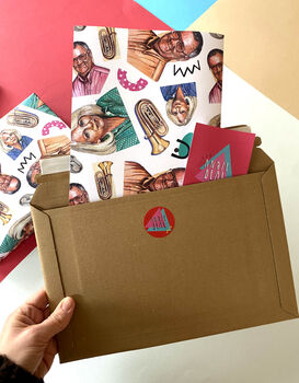 Madge And Harold Gift Wrap, 90s Nostalgia Inspired Wrap, 9 of 9