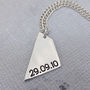 Mens Sterling Silver Personalised Geometric Necklace, thumbnail 5 of 6