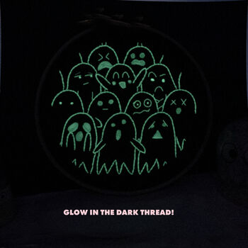 Halloween Ghosts Glow In The Dark Embroidery Kit, 4 of 6