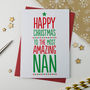 Amazing Gran Nan Nanny Nanna Granny Christmas Card, thumbnail 4 of 6