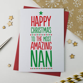 Amazing Gran Nan Nanny Nanna Granny Christmas Card, 4 of 6