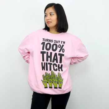 That Witch Women's Halloween Slogan Sweatshirt, 2 of 5