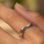 Gold Or Silver Open Wave Ring, thumbnail 4 of 5