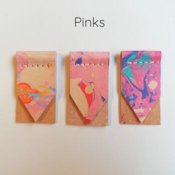Personalised Marbled Leather Bookmark, 8 of 12