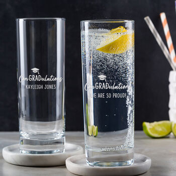 Personalised Engraved Graduation Glass Gift For Student, 3 of 10