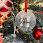 Personalised Festive Wooden Initial Bauble, thumbnail 2 of 2
