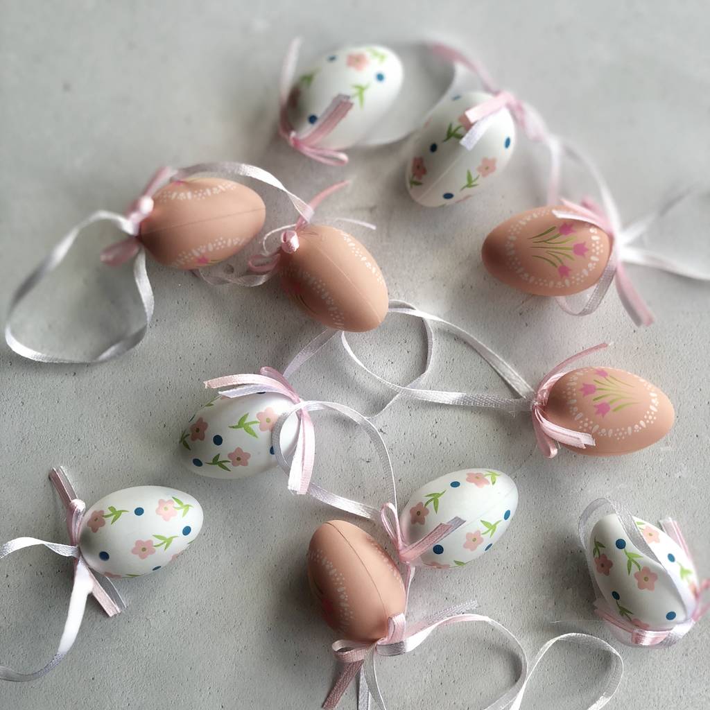 Pink And White Easter Egg Decorations By The Chicken And The Egg