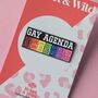 Gay Agenda Enamel Pin Badge, thumbnail 1 of 4