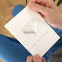 Personalised 70th Platinum Anniversary Origami Heart Card, thumbnail 1 of 4