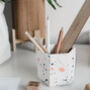 Terrazzo Desk Tidy Pot In Coral, Mint And Shell, thumbnail 1 of 1