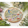 Summer Birdsong Linen Embroidery Pattern Design, thumbnail 1 of 10
