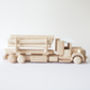 Handcrafted Wooden Log Truck Toy, thumbnail 3 of 5