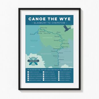 River Wye Map Art Print For Paddlers, 10 of 12