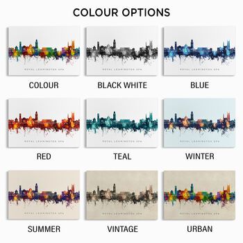 Royal Leamington Spa Skyline Cityscape Art Print, 3 of 12