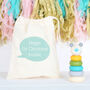 Wooden Bear Toy And Personalised Cotton Bag, thumbnail 1 of 5