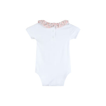Carmel Floral Frill Collar Baby Bodysuit, 2 of 5