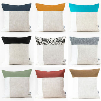 Geometric Handmade Linen Pillowcase Scandinavian Style, 2 of 12