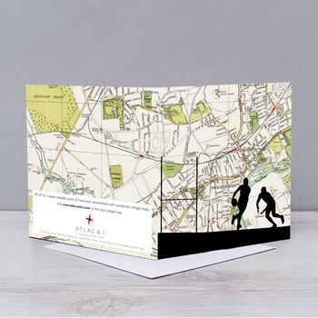 Rugby Card With Twickenham Map, 2 of 3