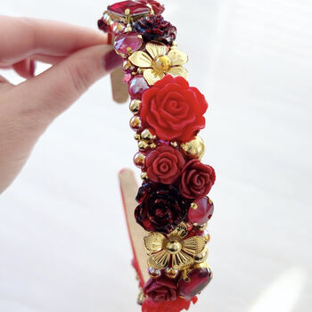 Red And Gold Jewelled Headband, 3 of 3