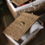 Natural Seagrass Lidded Storage Basket, thumbnail 5 of 5