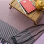Diamond Pattern Cotton Throw Blanket, Sustainable Gift, thumbnail 1 of 7