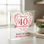 Personalised 40th Ruby Anniversary Crystal Token, thumbnail 1 of 6
