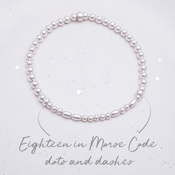 Milestone Birthday Morse Code Bracelet, 3 of 6