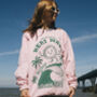 Heat Wave Women's Slogan Sweatshirt With Sun Graphic, thumbnail 1 of 4