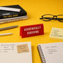 Red Desk Sign | 'Academically Surviving' | Novelty Office Gift, thumbnail 1 of 2