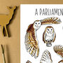 Barn Owls Wildlife Watercolour Postcard, thumbnail 2 of 9