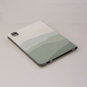Blue Watercolour Vegan Leather iPad Pro Folio Case, 5 of 7