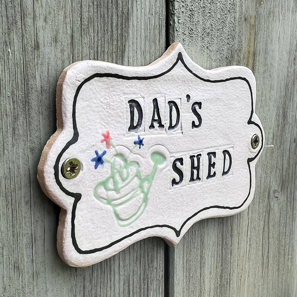 Dad's Ceramic Shed Sign, 1 of 5