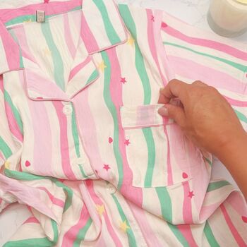 Mother’s Day Stripe Pyjama Gift For Mum With Mama Mug And Eye Mask, 4 of 9