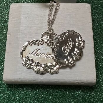 Personalised Sterling Silver Double Necklace For Mothers, 2 of 5