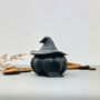 Decorative Black Witch House Bowl Halloween Decoration, thumbnail 1 of 10