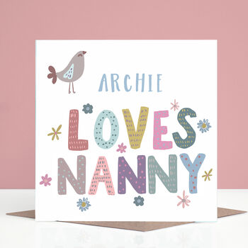 Personalised Nanny Birthday Card From Girls Or Boys, 2 of 3