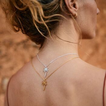 Oasis Palm Sterling Silver Necklace, 2 of 11