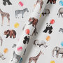 Party Animal Watercolour Gift Wrap Sheet, thumbnail 1 of 3