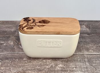 Thistle White Butter Dish, 4 of 5