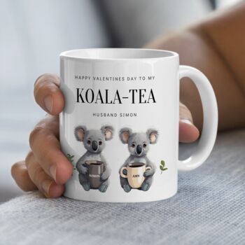 Personalised Cute Koala Tea Couples Mug, 3 of 7