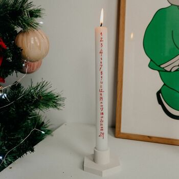 Christmas Countdown Advent Pillar Candle, 4 of 7