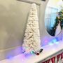 Large White Snowy Christmas Tree, thumbnail 3 of 5