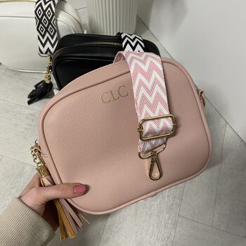 Personalised Faux Leather Tassel Cross Body Bag, 4 of 5