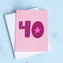 40th Birthday Milestone Celebration Card, thumbnail 1 of 2