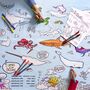 Colour In Under The Sea Tablecloth Kit + 10 Pens, thumbnail 1 of 6