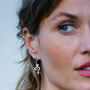 Serpentina Sterling Silver Huggie Hoop Earrings, thumbnail 5 of 8