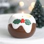 Christmas Pudding Tealight Candle Holder, thumbnail 1 of 3