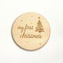 My First Christmas Gift Baby Gift Wooden Plaque, thumbnail 1 of 4