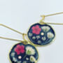 Customisable Earrings Flowers Small Circle, thumbnail 10 of 12