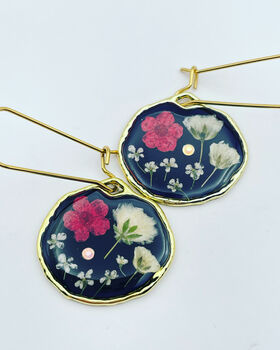 Customisable Earrings Flowers Small Circle, 10 of 12